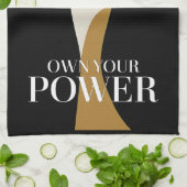 Eigen kracht: een portret van vertrouwen en genade theedoek (Gevouwen)