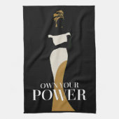 Eigen kracht: een portret van vertrouwen en genade theedoek (Verticaal)