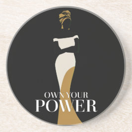 Eigen kracht: een portret van vertrouwen en genade zandsteen onderzetter