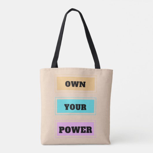 Eigen kracht tote bag (Achterkant)