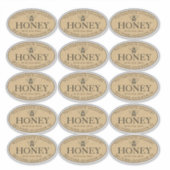 Eigen kraft oval honingetiket 2,25 x 3,8 inch sticker (Voorkant)