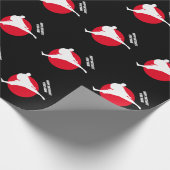 Eigen krijgsmakelaars karate silhouette Birthday Cadeaupapier (Hoek)