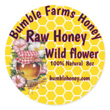 Eigen label Apiary RAW HONEY