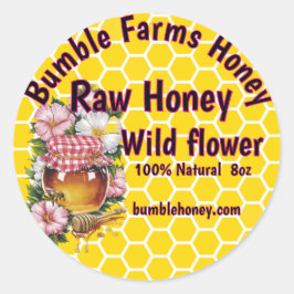 Eigen label Apiary RAW HONEY