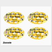 Eigen label Apiary RAW HONEY (Vel)