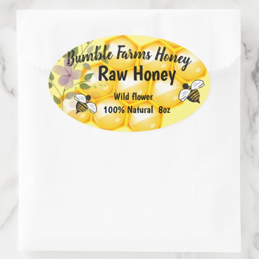 Eigen label Apiary RAW HONEY (Tas)
