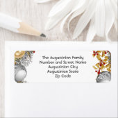 Eigen label CHRISTMAS WREATH Return Address Label (Insitu)