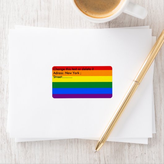 Eigen label met LGBT Rainbow Flag (Insitu)