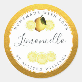 Eigen label met limoncello Classic Gold