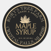 Eigen label met Maple Syrup Gold en Black Maple Le (Voorkant)