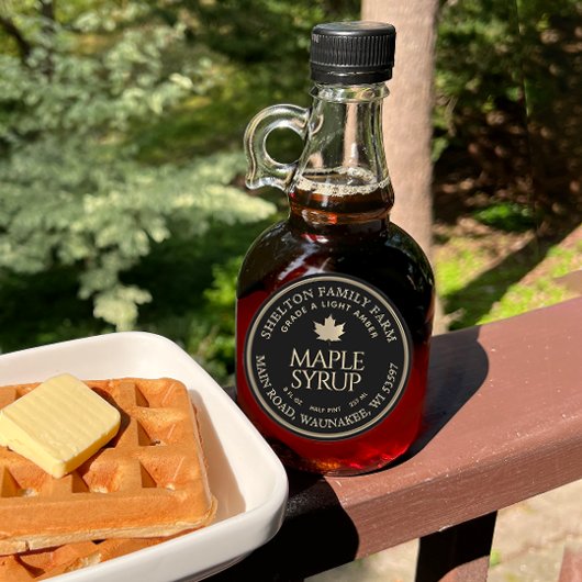 Eigen label met Maple Syrup Gold en Black Maple Le