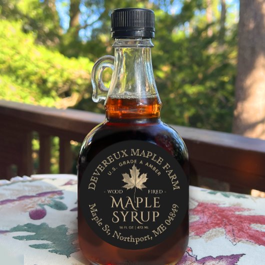 Eigen label met Maple Syrup Gold en Black Maple Le