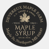 Eigen label met Maple Syrup Gold en Black Maple Le (Voorkant)