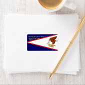 Eigen label met vlag van Amerikaans Samoa (Insitu)