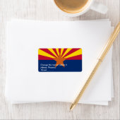 Eigen label met vlag van Arizona (Insitu)