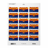 Eigen label met vlag van Arizona (Full Sheet)