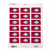 Eigen label met vlag van Arkansas (Full Sheet)