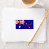 Eigen label met vlag van Australië (Insitu)