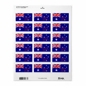 Eigen label met vlag van Australië (Full Sheet)