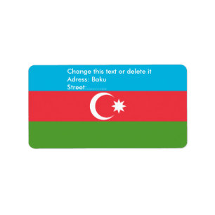 Eigen label met vlag van Azerbeidzjan