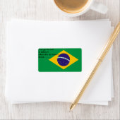 Eigen label met vlag van Brazilië (Insitu)