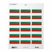 Eigen label met vlag van Bulgarije (Full Sheet)