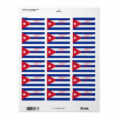 Eigen label met vlag van Cuba (Full Sheet)