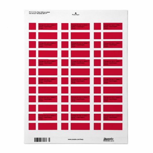 Eigen label met vlag van Denemarken (Full Sheet)