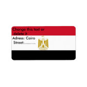 Eigen label met vlag van Egypte (Voorkant)