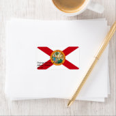 Eigen label met vlag van Florida, VS (Insitu)