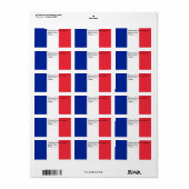 Eigen label met vlag van Frankrijk (Full Sheet)