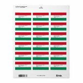 Eigen label met vlag van Hongarije (Full Sheet)