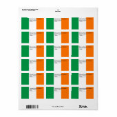 Eigen label met vlag van Ierland (Full Sheet)