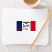 Eigen label met vlag van Iowa (Insitu)