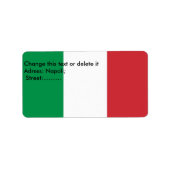 Eigen label met vlag van Italië (Voorkant)