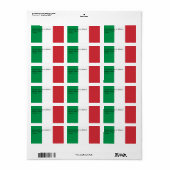 Eigen label met vlag van Italië (Full Sheet)