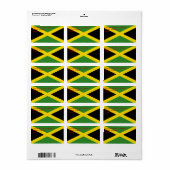 Eigen label met vlag van Jamaica (Full Sheet)
