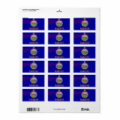 Eigen label met vlag van Kansas, VS (Full Sheet)