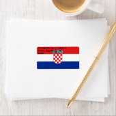 Eigen label met vlag van Kroatië (Insitu)