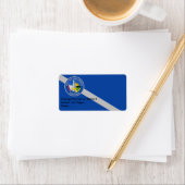 Eigen label met vlag van Las Vegas, Verenigde Stat (Insitu)