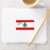 Eigen label met vlag van Libanon (Insitu)