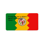 Eigen label met vlag van Los Angeles, VS (Voorkant)