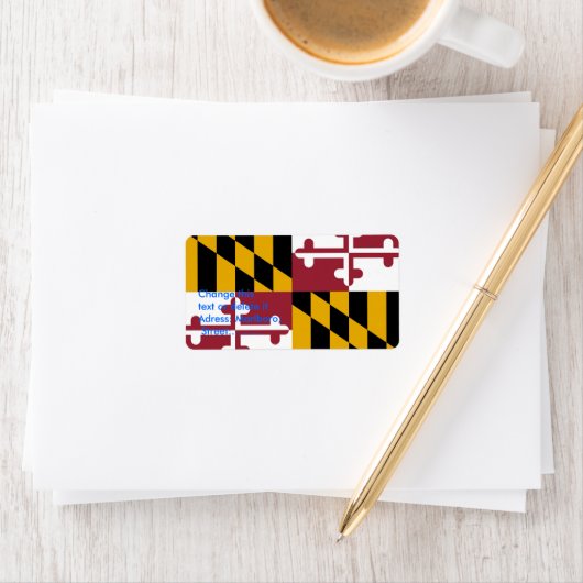 Eigen label met vlag van Maryland, U.S.A. (Insitu)