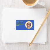 Eigen label met vlag van Minnesota, Verenigde Stat (Insitu)