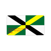 Eigen label met vlag van Monterey, VS (Voorkant)