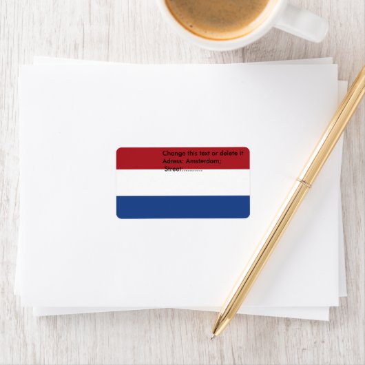 Eigen label met vlag van Nederland (Insitu)