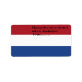 Eigen label met vlag van Nederland (Voorkant)