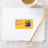 Eigen label met vlag van New Jersey, VS (Insitu)