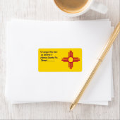 Eigen label met vlag van New Mexico, U.S.A. (Insitu)
