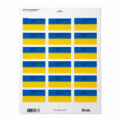 Eigen label met vlag van Oekraïne (Full Sheet)